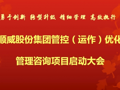 1+1大于2顺威“结盟”中大咨询 启动集团管控优化咨询项目